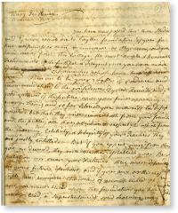 A close-up of the third Samuel Bard manuscript.